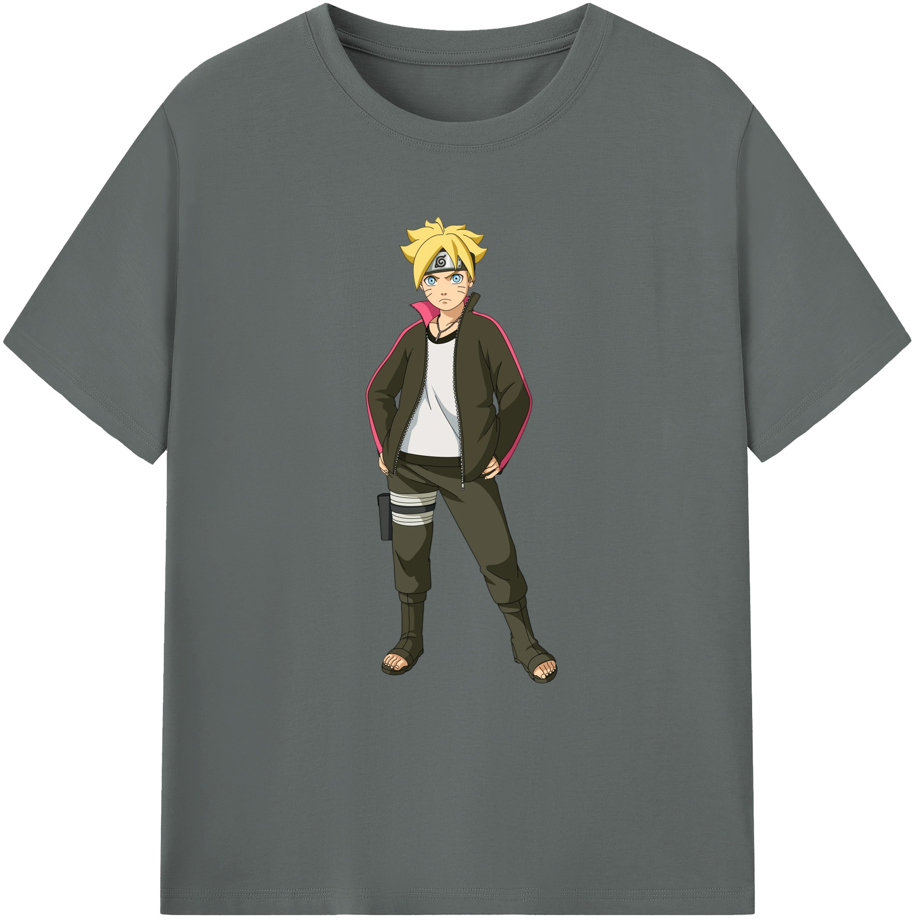 （画像用） NARUTO -ナルト- うずまき ボルト Uzumaki Boruto 綿100％ メンズ半袖Tシャツ｜肌触りやわらか＆通気性